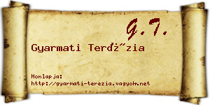 Gyarmati Terézia névjegykártya