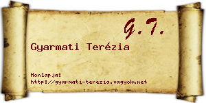 Gyarmati Terézia névjegykártya