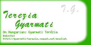 terezia gyarmati business card