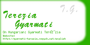 terezia gyarmati business card